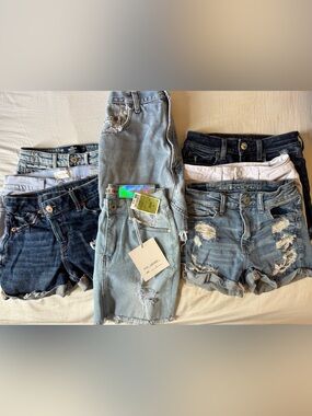 8-Piece Jean Shorts & Skirts – Hollister, PacSun, American Eagle, Levi's XS/XXS